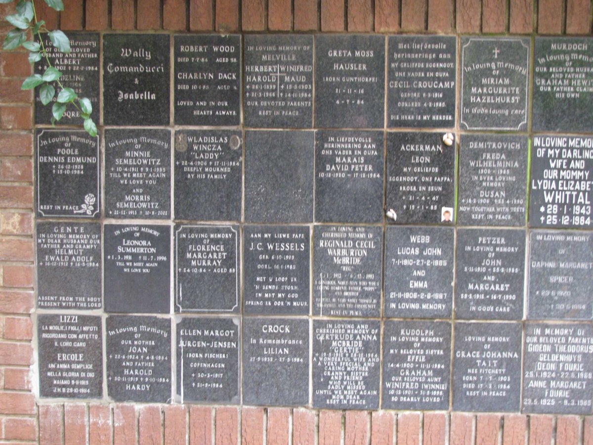 154 Memorial wall