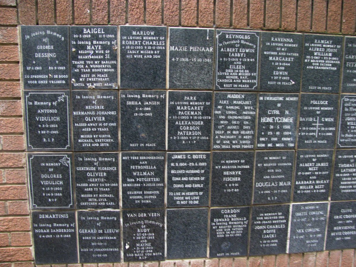 159 Memorial wall