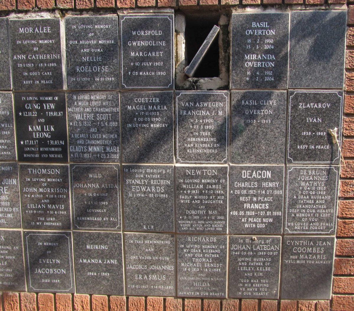 172 Memorial wall