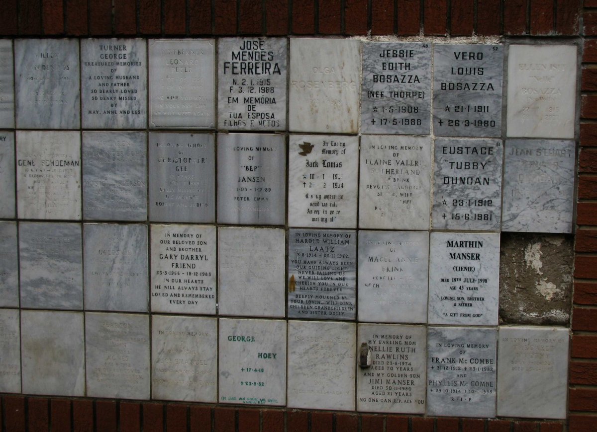 102 Memorial wall