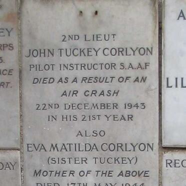 CORLYON John Tuckey -1943 :: CORLYON Eva Matilda -1944
