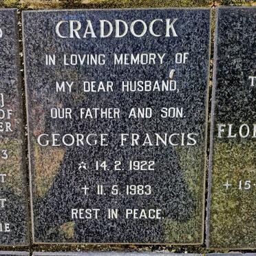 CRADDOCK George Francis 1922-1983