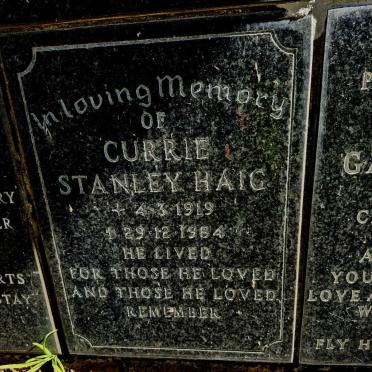 CURRIE Stanley Haig 1919-1984 