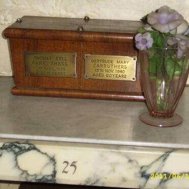 CARRUTHERS Thomas Bell -1938 &amp; Gertrude Mary -1940