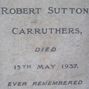 CARRUTHERS Robert Sutton -1937