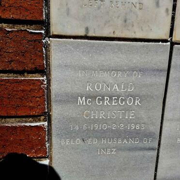 CHRISTIE Ronald McGregor 1910-1983