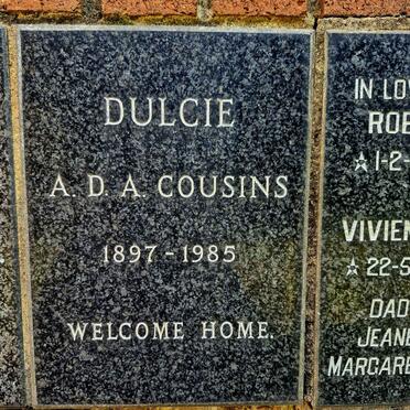 COUSINS A.D.A. 1897-1985