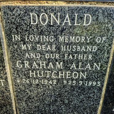 DONALD Graham Alan Hutcheon 1942-1993