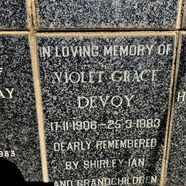 DEVOY Violet Grace 1906-1983