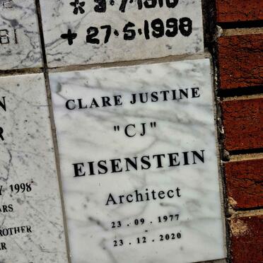 EISENSTEIN Clare Justine 1977-2020