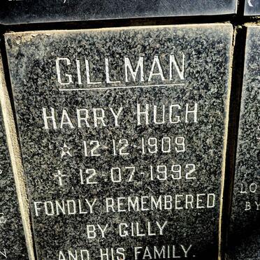 GILLMAN Harry Hugh 1909-1992