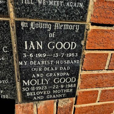 GOOD Ian 1919-1983 & Molly 1923-1988