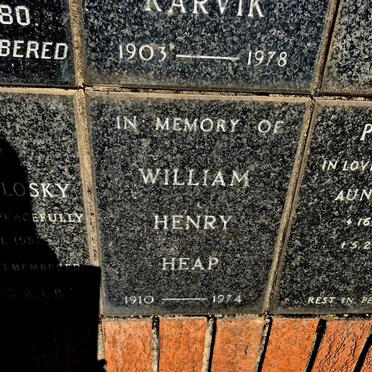 HEAP William Henry 1910-1974