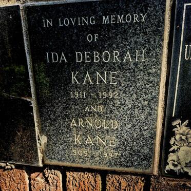 KANE Arnold 1909-1997 & Ida Deborah 1911-1992