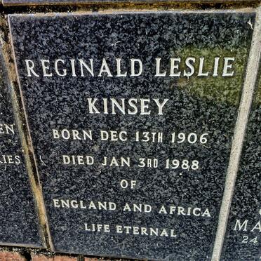 KINSEY Reginald Leslie 1906-1988