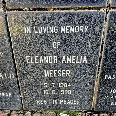 MEESER Eleanor Amelia 1904-1988