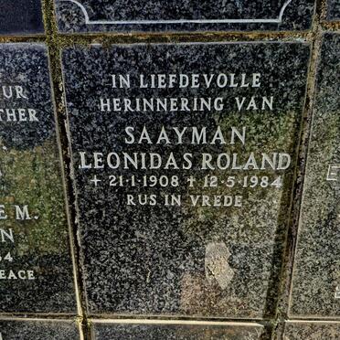 SAAYMAN Leonidas Roland 1908-1984