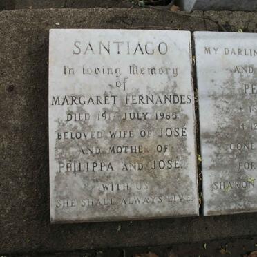 SANTIAGO Margaret Fernandes -1985 :: SANTIAGO Peter 1957-1992