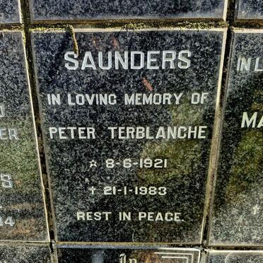 SAUNDERS Peter Terblanche 1921-1983