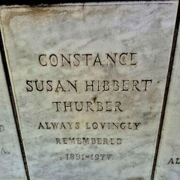 THURBER Constance Susan Hibbert 1891-1977