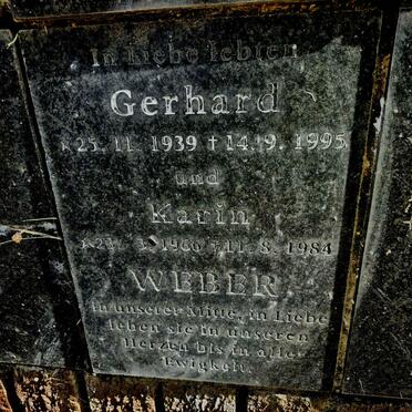 WEBER Gerhard 1939-1995 :: WEBER Karin 1966-1984