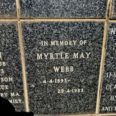 WEBB Myrtle May 1893-1983