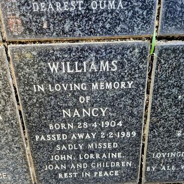 WILLIAMS Nancy 1904-1989
