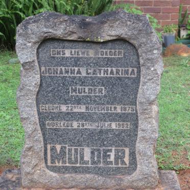 MULDER Johanna Catharina 1875-1952