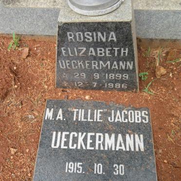 UECKERMANN Rosina Elizabeth 1899-1986 :: JACOBS M.A. nee UECKERMANN 1915-1999