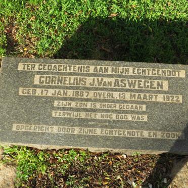 ASWEGEN Cornelius J., van 1887-1922