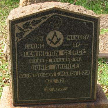 ARCHER Lewington George -1922