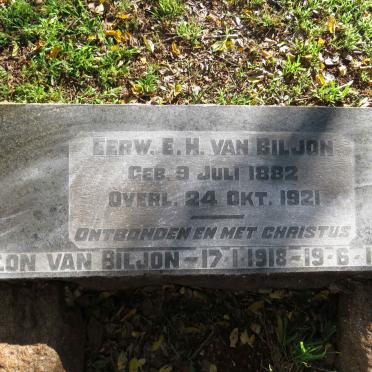 BILJON E.H., van 1882-1921 :: VAN BILJON Leon 1918-1942