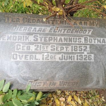 BOTHA Hendrik Stephannus 1852-1926