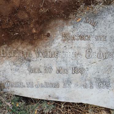 CROWE Bertha Wilhelmina 188?-1915