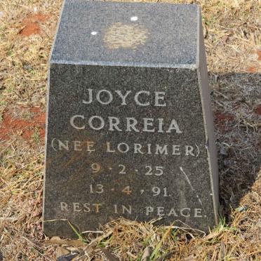 CORREIA Joyce nee LORIMER 1925-1991