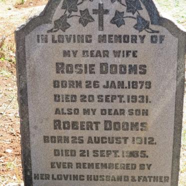DOOMS Rosie 1879-1931 :: DOOMS Robert 1912-19?5