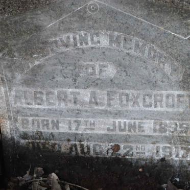 FOXCROFT Albert A. 1895-1917