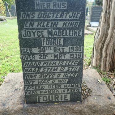 FOURIE Joyce Madeleine 1930-1939
