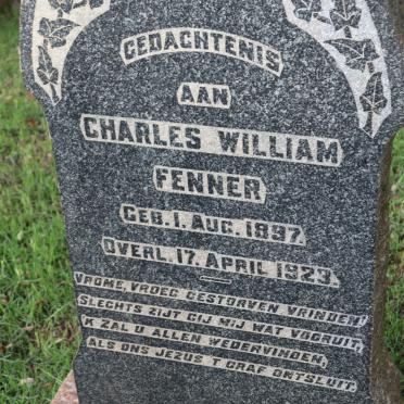 FENNER Charles William 1897-1923