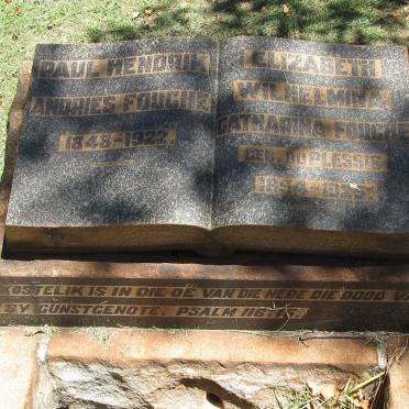 FOUCHE Paul Hendrik Andries 1846-1922 &amp; Elizabeth Wilhelmina Catharina DU PLESSIS 1854-1925