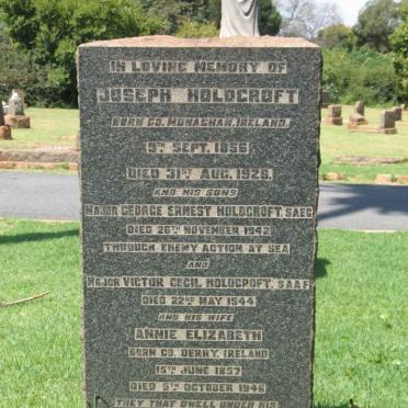 HOLDCROFT Joseph 1856-1926 &amp; Annie Elizabeth 1857-1946 :: HOLDCROFT George Ernest -1942 :: HOLDCROFT Victor Cecil -1944