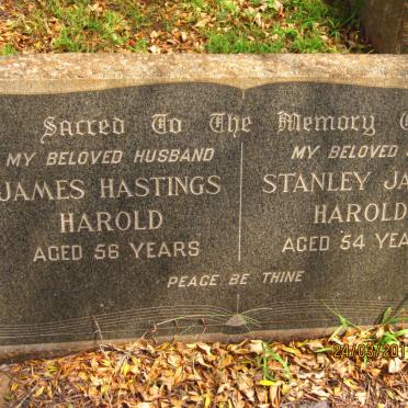 HAROLD James Hastings :: HAROLD Stanley James
