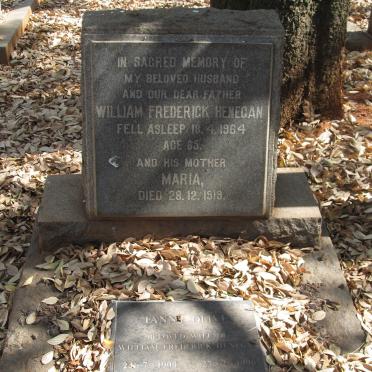 HENEGAN William Frederick -1964 &amp; Fanny Olive 1904-1996 :: HENEGAN Maria -1919