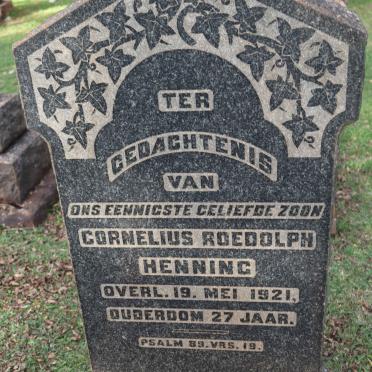 HENNING Cornelius Roedolph -1921