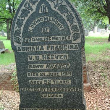 HEEVER Adriana Francina, v.d. nee KRAUSE -1919