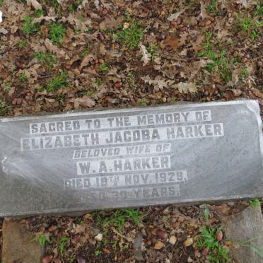 HARKER Elizabeth Jacoba -1929