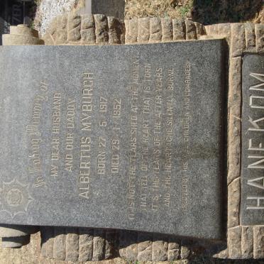 HANEKOM Albertus Myburgh 1917-1952