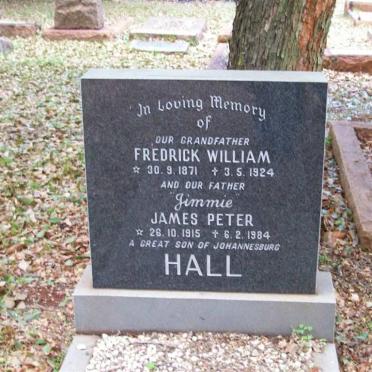 HALL Frederick William 1871-1924 :: HALL James Peter 1915-1984
