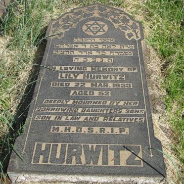 HURWITZ Lily -1933