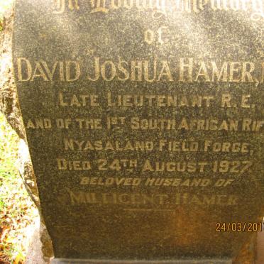 HAMER David Joshua -1927